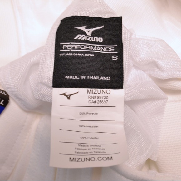 Mizuno Baseball Pants Adult Small White Hemmed Bottom Double Knit Performance - Picture 5 of 5